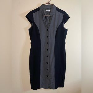 Calvin Klein Button Down Dress Short Sleeve Size 14 (L-XL) Women Kids